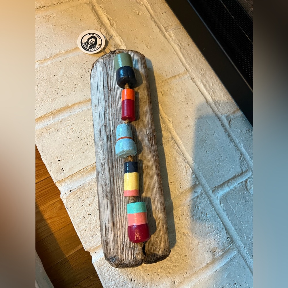 Driftwood buoy hanging art